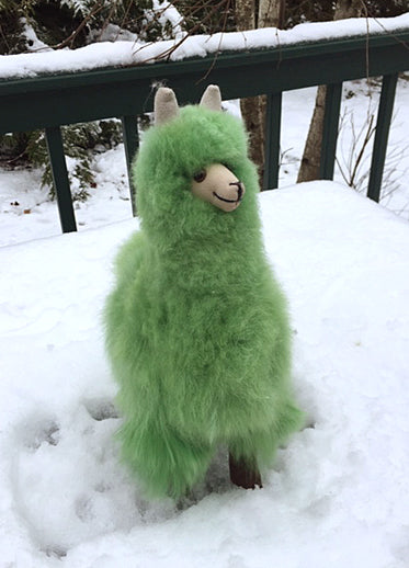 Alpaca Stuffed Toy - Emerald Green Alpaca