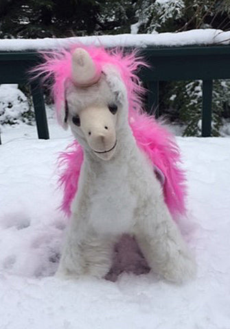 Alpaca Stuffed Toy - Unicorn Pink